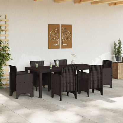 Gartentisch Braun 200 x 100 x 73 cm Poly-Rattan
