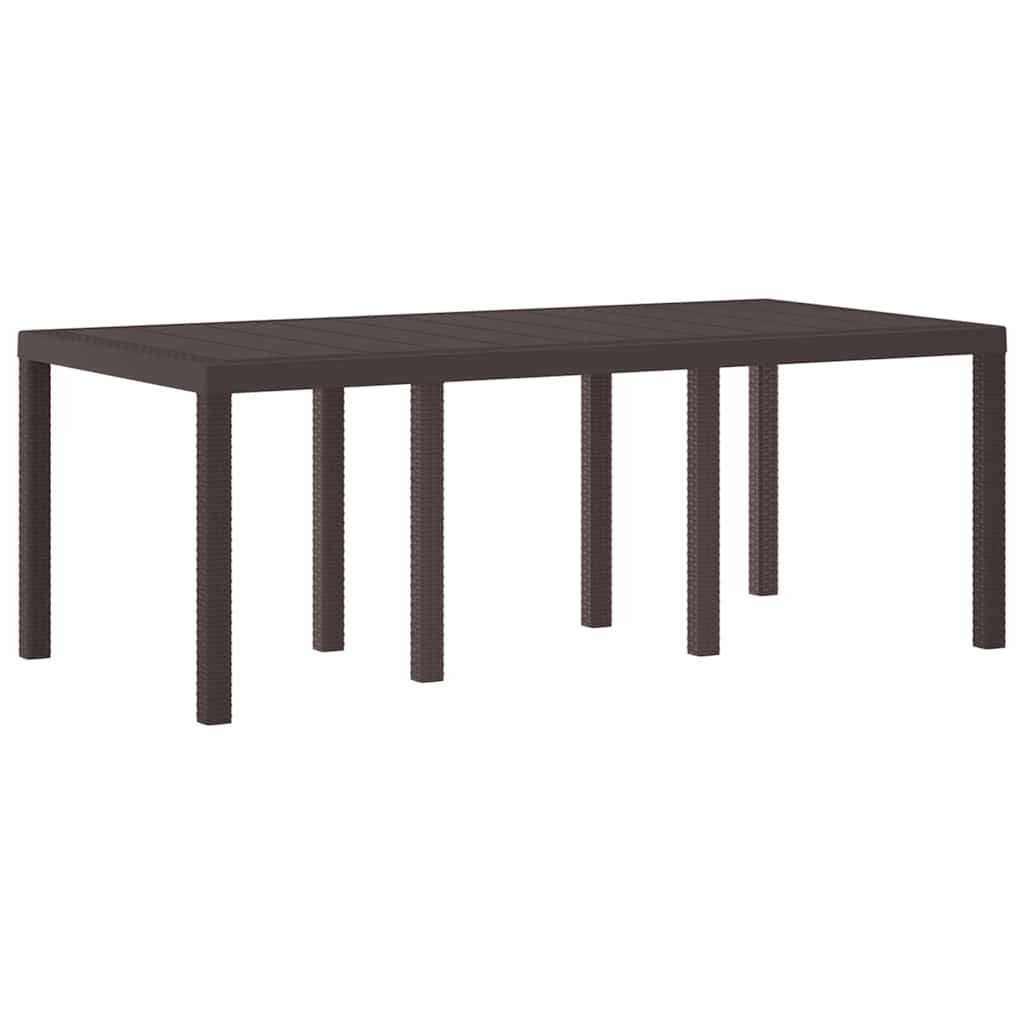 Gartentisch Braun 200 x 100 x 73 cm Poly-Rattan
