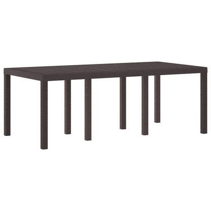 Gartentisch Braun 200 x 100 x 73 cm Poly-Rattan