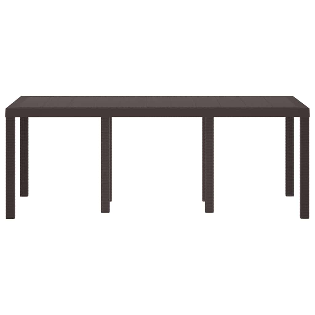 Gartentisch Braun 200 x 100 x 73 cm Poly-Rattan