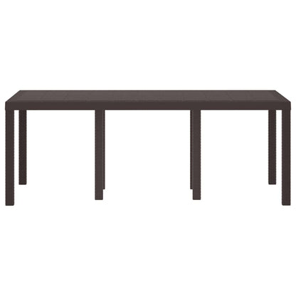 Gartentisch Braun 200 x 100 x 73 cm Poly-Rattan