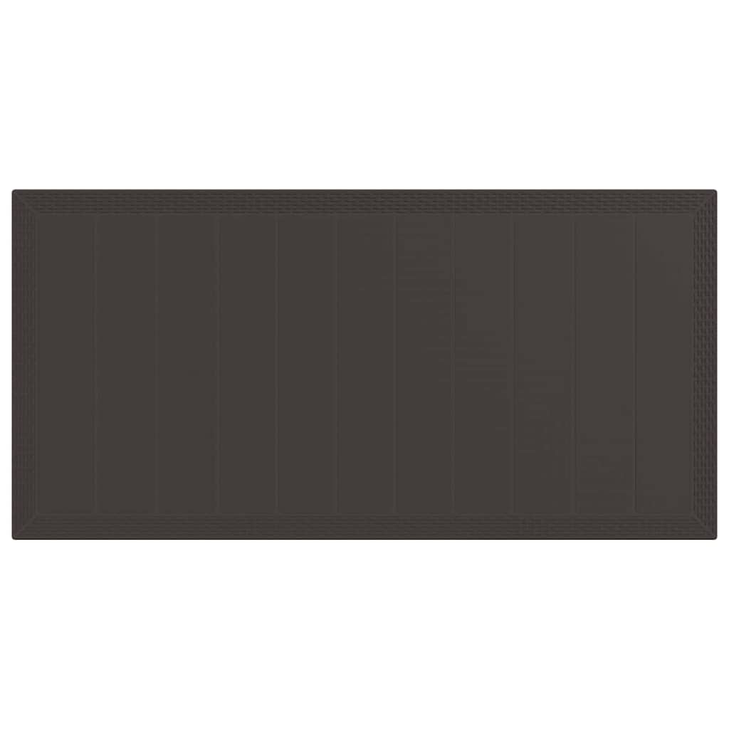 Garten-Esstisch Braun 200 x 100 x 73 cm Poly-Rattan