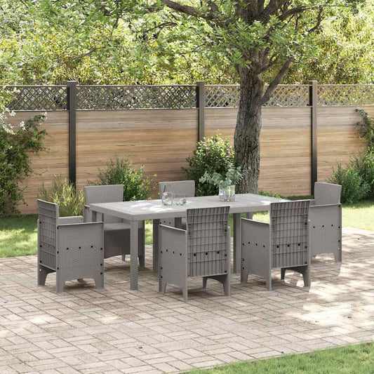 Gartentisch Hellgrau 200 x 100 x 73 cm Poly-Rattan