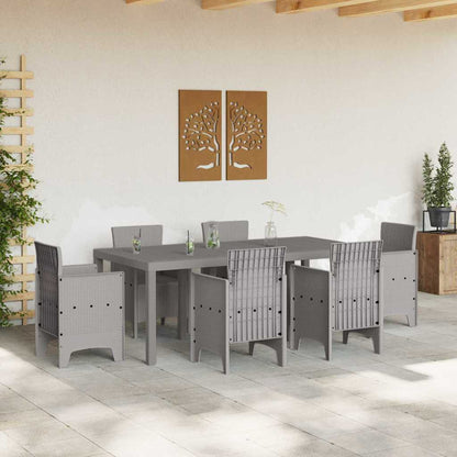 Gartentisch Hellgrau 200 x 100 x 73 cm Poly-Rattan