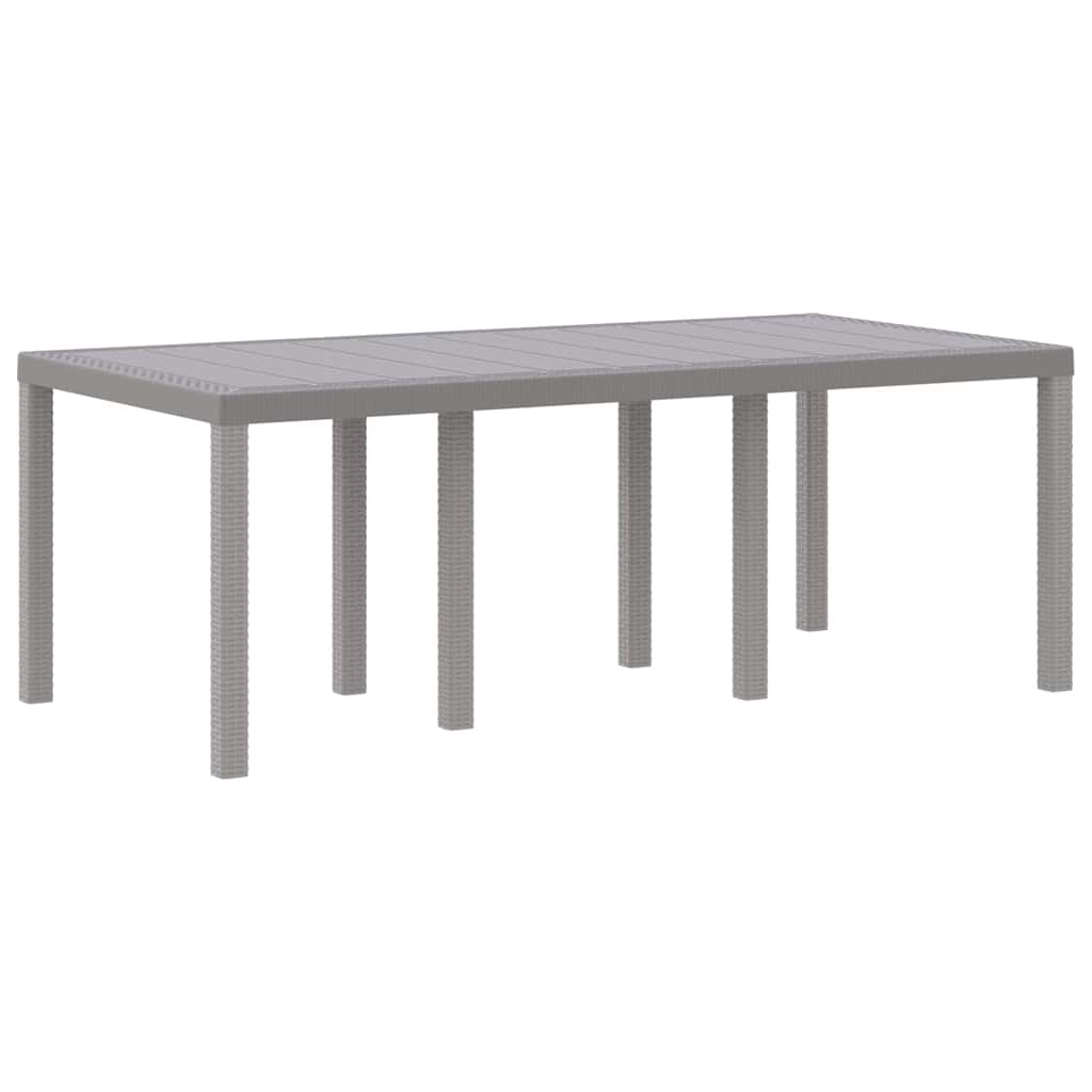 Gartentisch Hellgrau 200 x 100 x 73 cm Poly-Rattan