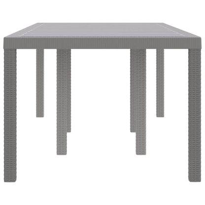 Gartentisch Hellgrau 200 x 100 x 73 cm Poly-Rattan