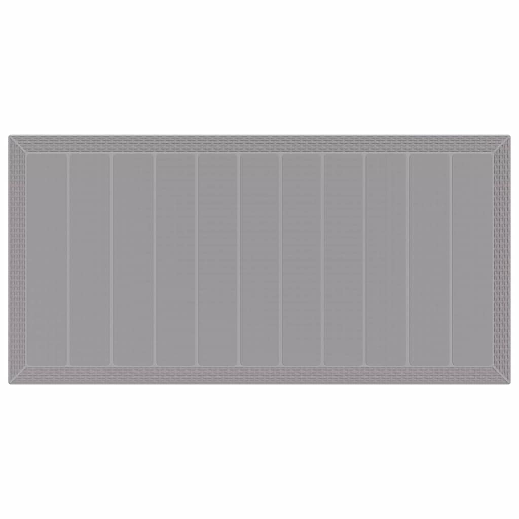 Garten-Esstisch Hellgrau 200 x 100 x 73 cm Poly-Rattan