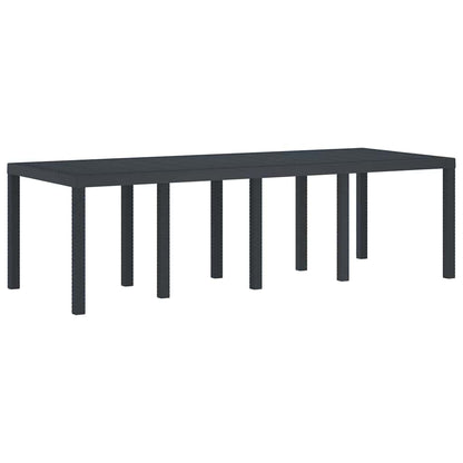 Gartentisch Anthrazit 250 x 100 x 73 cm Poly-Rattan