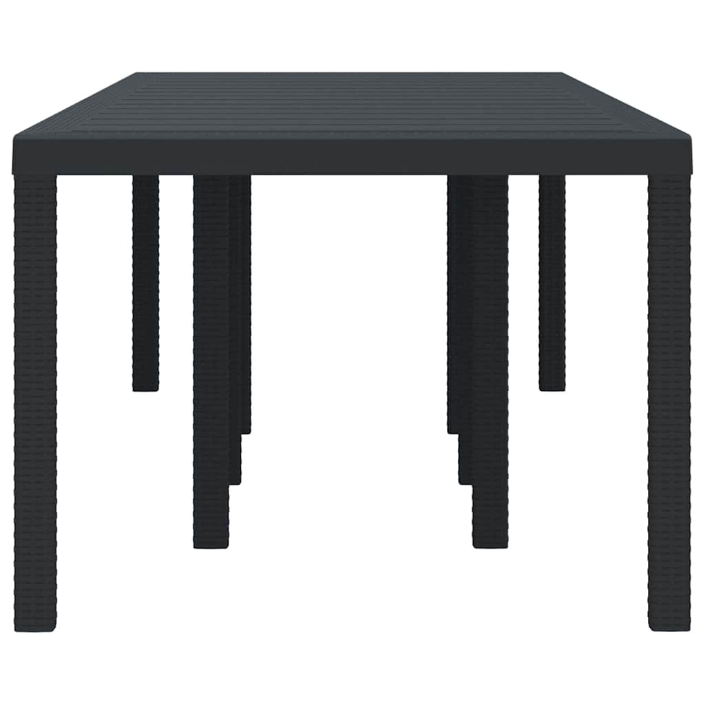 Gartentisch Anthrazit 250 x 100 x 73 cm Poly-Rattan