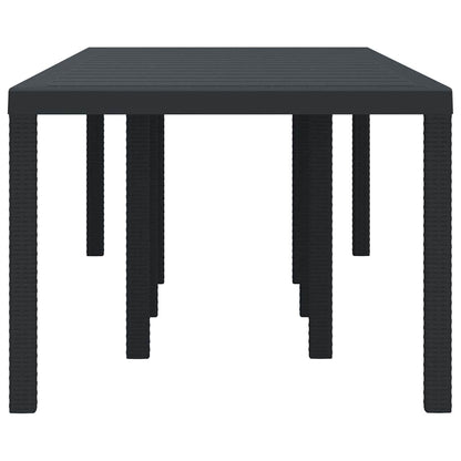 Gartentisch Anthrazit 250 x 100 x 73 cm Poly-Rattan