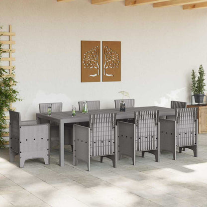 Gartentisch Hellgrau 250 x 100 x 73 cm Poly-Rattan