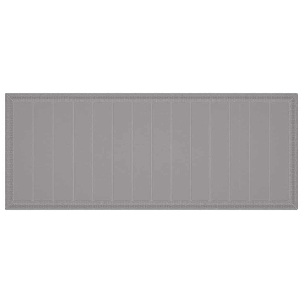 Gartentisch Hellgrau 250 x 100 x 73 cm Poly-Rattan