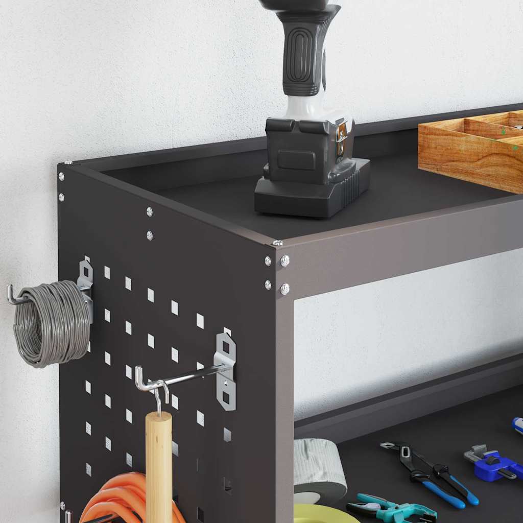 Werkzeugwagen Schwarz 75 x 35 x 73 cm Kaltgewalzter Stahl