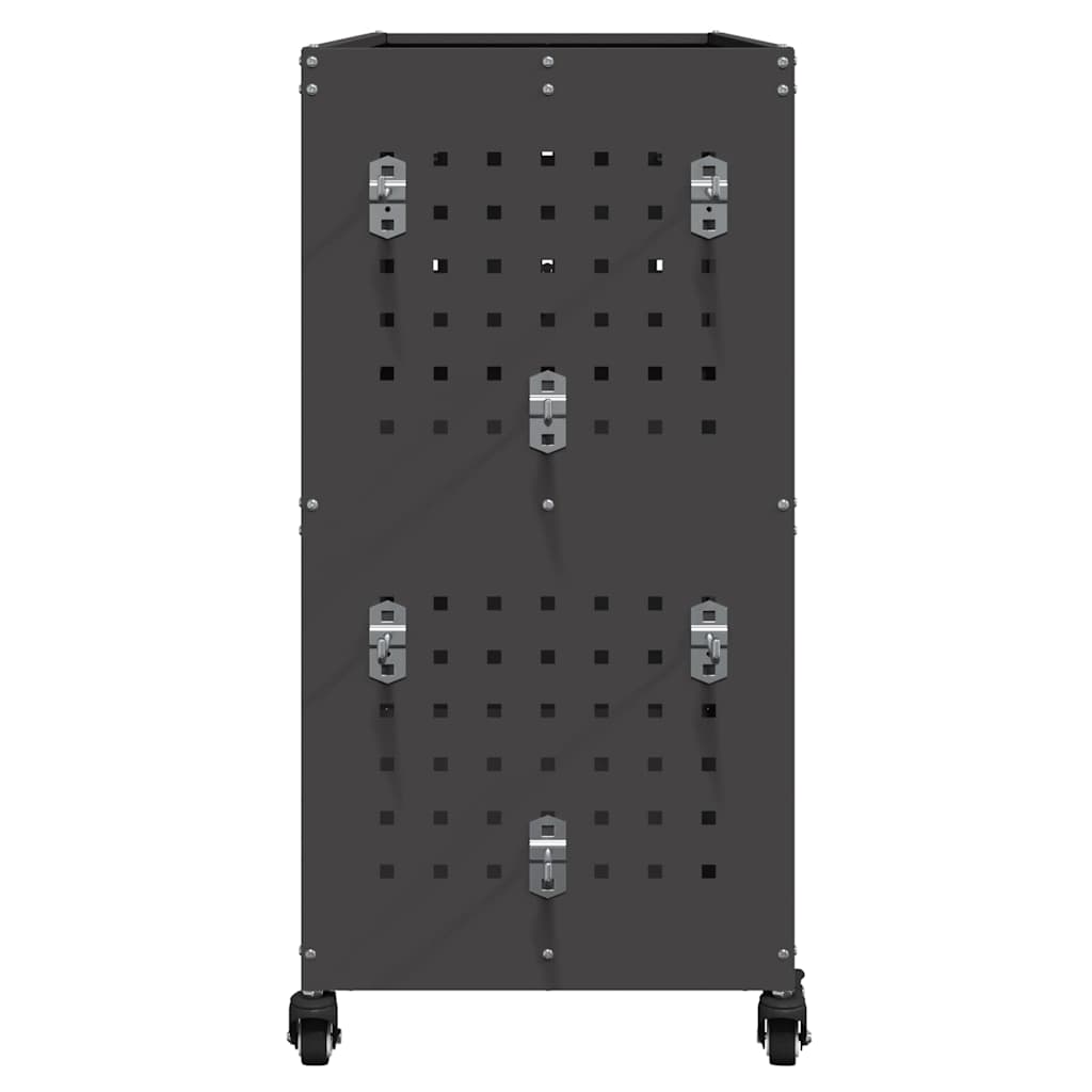 Werkzeugwagen Schwarz 75 x 35 x 73 cm Kaltgewalzter Stahl