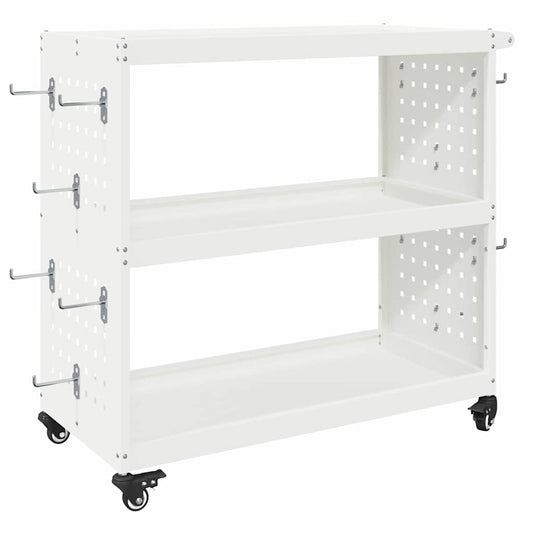 Werkzeugwagen mit Rad Weiß 75 x 35 x 73 cm Kaltgewalzter Stahl