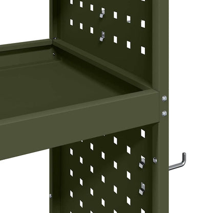 Werkzeugwagen Olivgrün 75 x 35 x 73 cm Kaltgewalzter Stahl