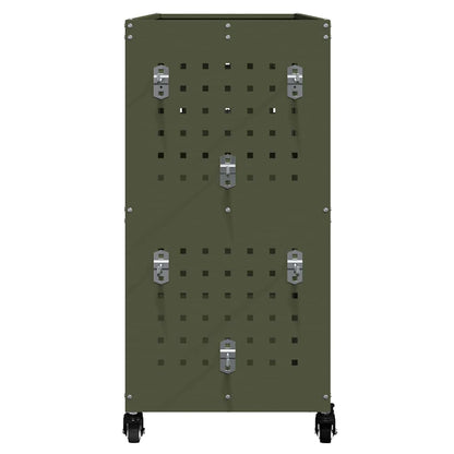 Werkzeugwagen Olivgrün 75 x 35 x 73 cm Kaltgewalzter Stahl
