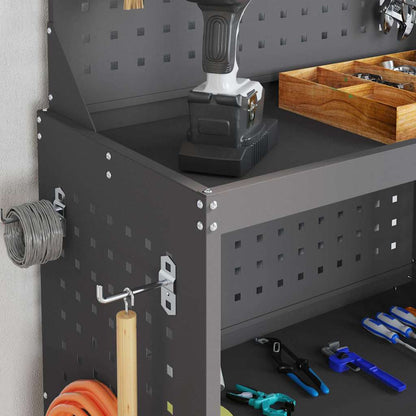 Werkzeugwagen Schwarz 65 x 35 x 111 cm Kaltgewalzter Stahl