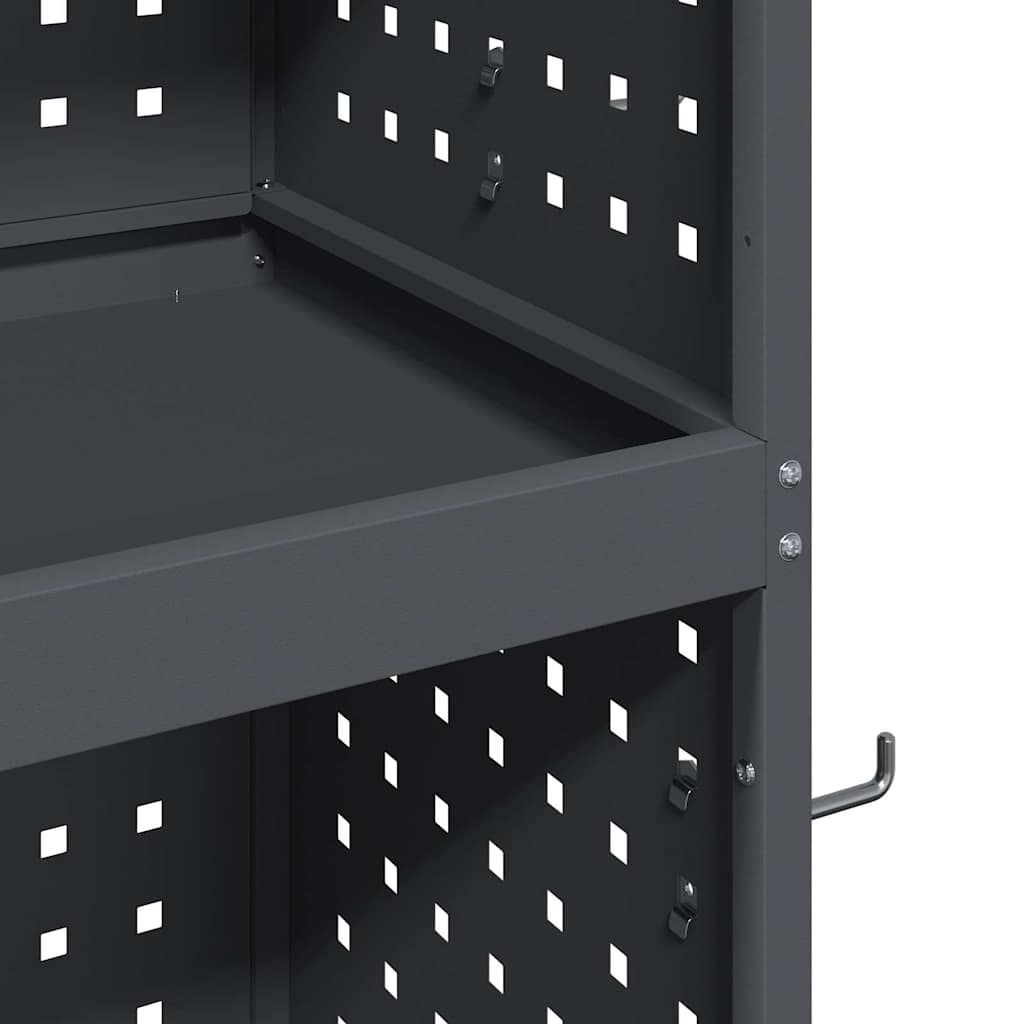 Werkzeugwagen Anthrazit 65 x 35 x 111 cm Kaltgewalzter Stahl