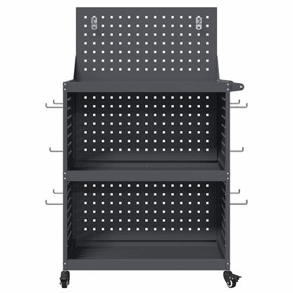 Werkzeugwagen Anthrazit 65 x 35 x 111 cm Kaltgewalzter Stahl