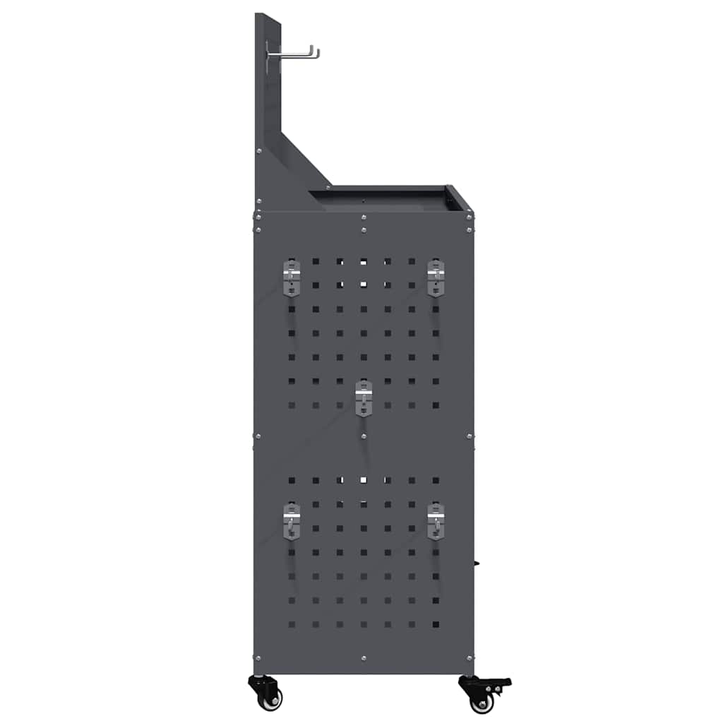 Werkzeugwagen Anthrazit 65 x 35 x 111 cm Kaltgewalzter Stahl