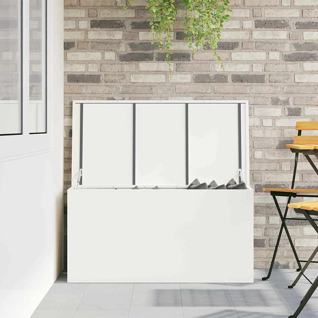 Außenlagerbox Weiß 100 x 50.5 x 50 cm Kaltgewalzter Stahl