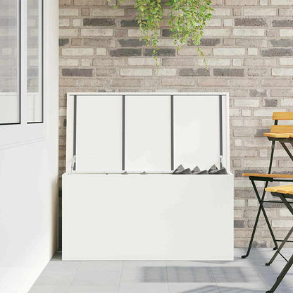 Außenlagerbox Weiß 100 x 50.5 x 50 cm Kaltgewalzter Stahl