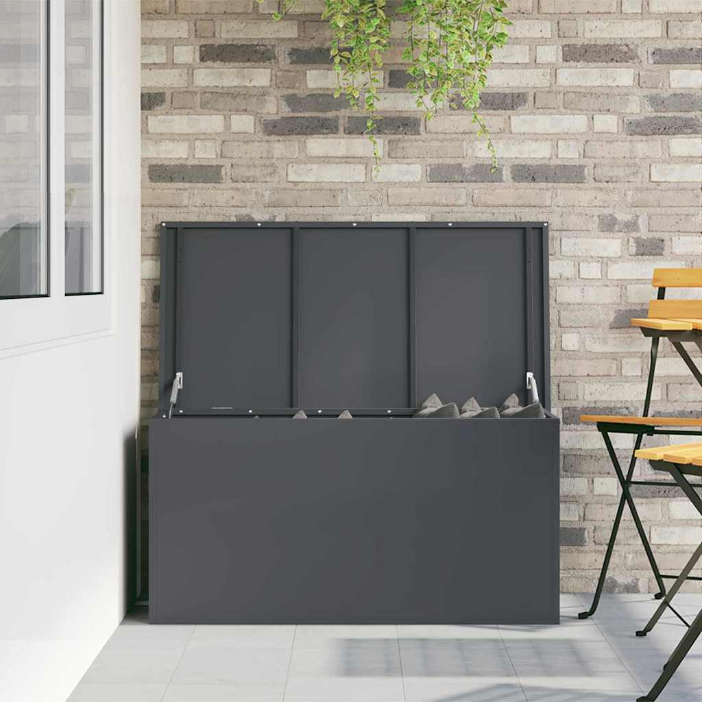 Außenlagerbox Anthrazit 100 x 50.5 x 50 cm Kaltgewalzter Stahl