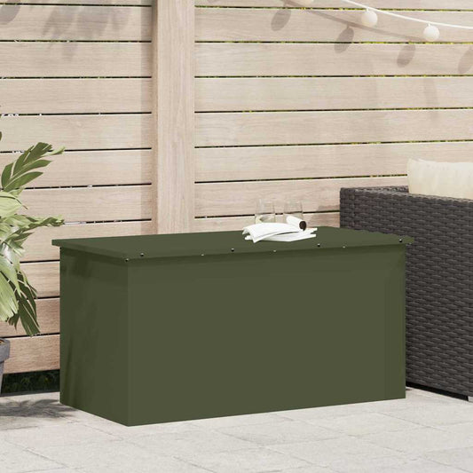 Außenlagerbox Olivgrün 100 x 50.5 x 50 cm Kaltgewalzter Stahl