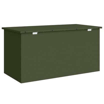 Außenlagerbox Olivgrün 100 x 50.5 x 50 cm Kaltgewalzter Stahl