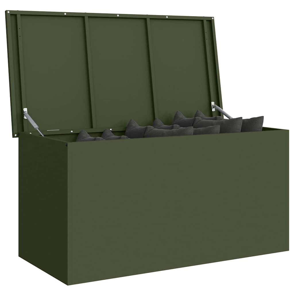Außenlagerbox Olivgrün 100 x 50.5 x 50 cm Kaltgewalzter Stahl