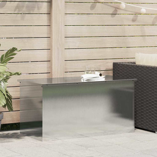 Außenlagerbox mit Speicher Silber 100 x 50.5 x 50 cm Edelstahl