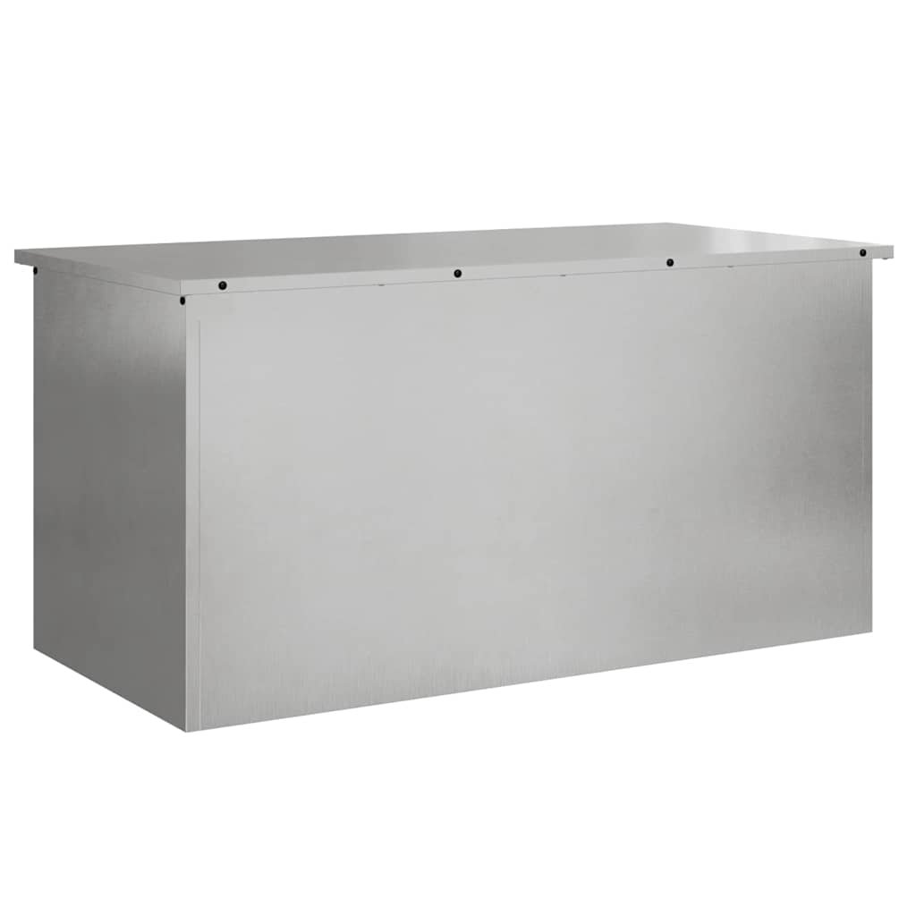 Außenlagerbox mit Speicher Silber 100 x 50.5 x 50 cm Edelstahl