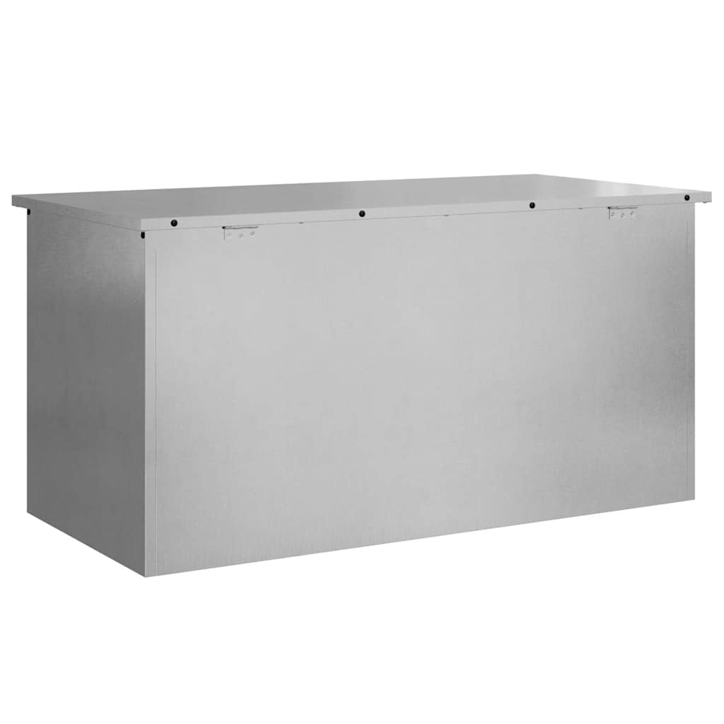Außenlagerbox mit Speicher Silber 100 x 50.5 x 50 cm Edelstahl