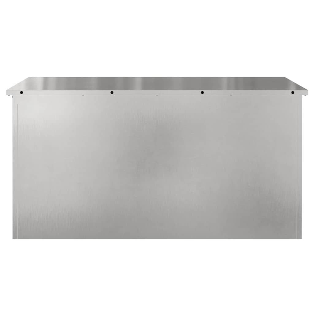 Außenlagerbox mit Speicher Silber 100 x 50.5 x 50 cm Edelstahl