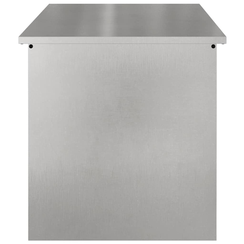 Außenlagerbox mit Speicher Silber 100 x 50.5 x 50 cm Edelstahl