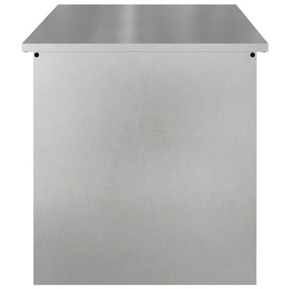 Außenlagerbox mit Speicher Silber 100 x 50.5 x 50 cm Edelstahl