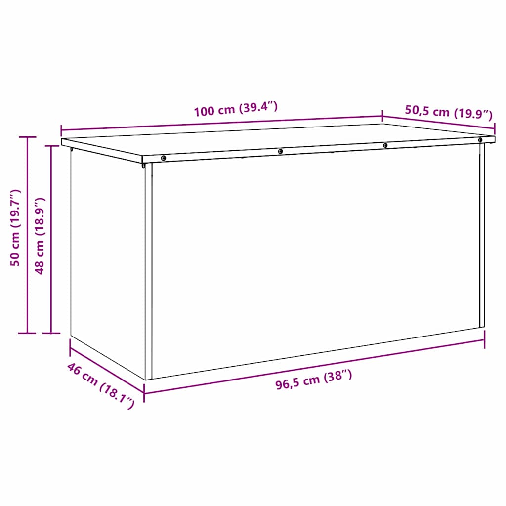 Außenlagerbox mit Speicher Silber 100 x 50.5 x 50 cm Edelstahl