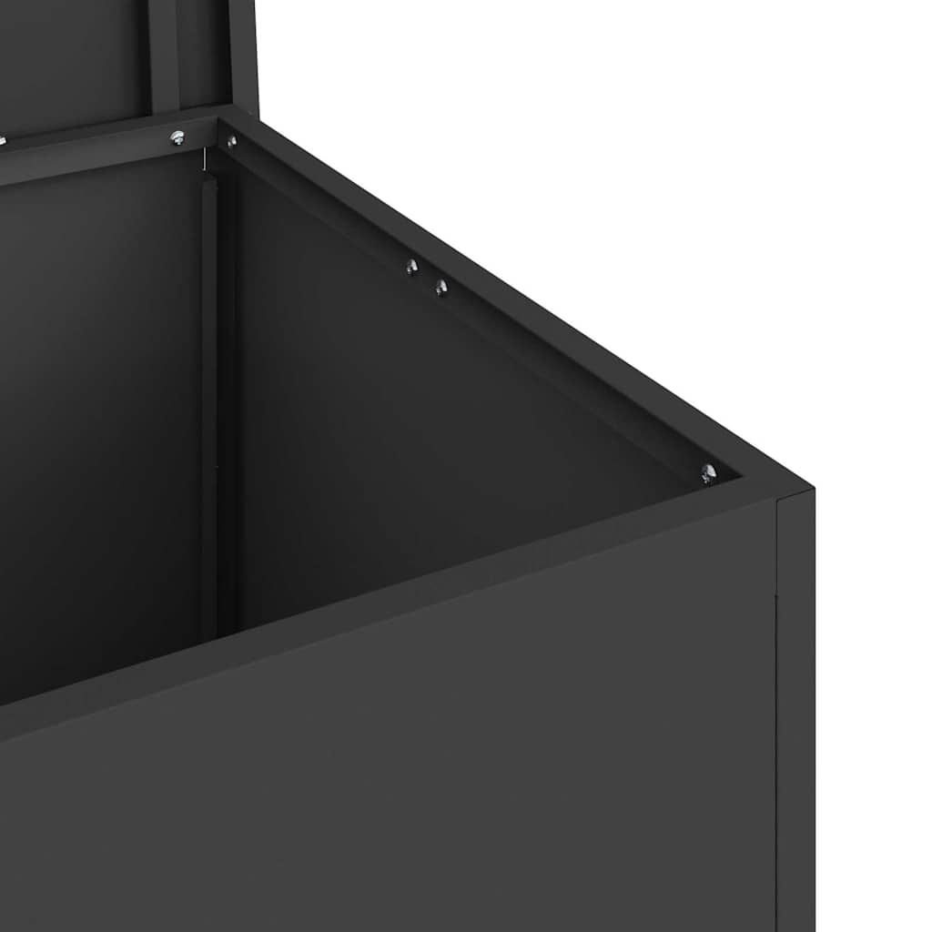 Außenlagerbox Schwarz 80 x 50.5 x 50 cm Kaltgewalzter Stahl