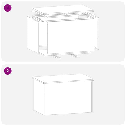 Außenlagerbox Weiß 80 x 50.5 x 50 cm Kaltgewalzter Stahl