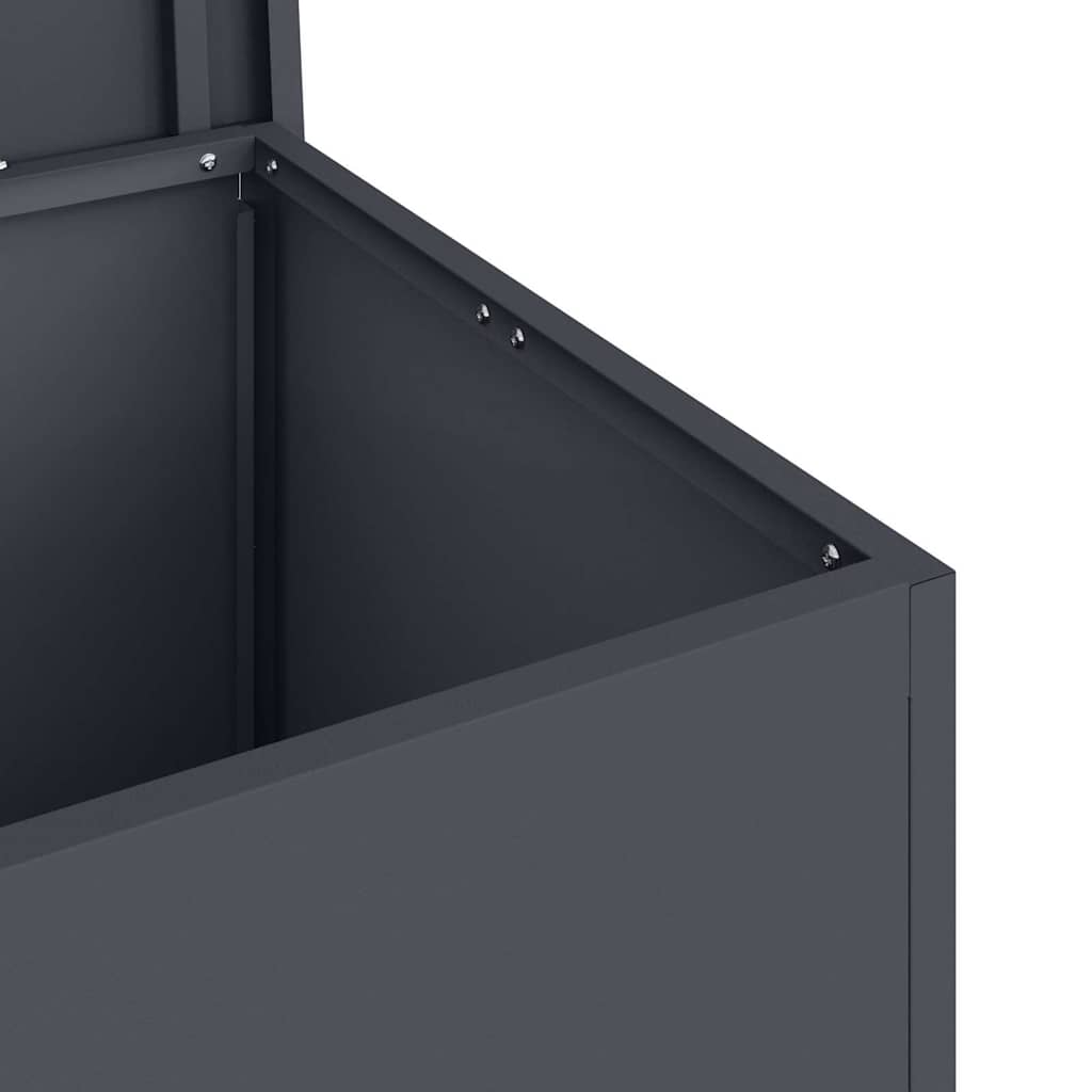 Außenlagerbox Anthrazit 80 x 50.5 x 50 cm Kaltgewalzter Stahl