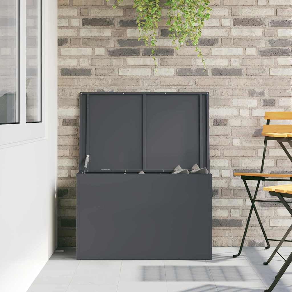 Außenlagerbox Anthrazit 80 x 50.5 x 50 cm Kaltgewalzter Stahl
