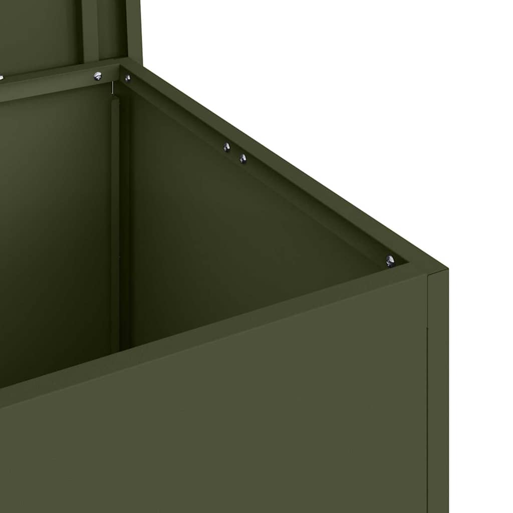 Außenlagerbox Olivgrün 80 x 50.5 x 50 cm Kaltgewalzter Stahl