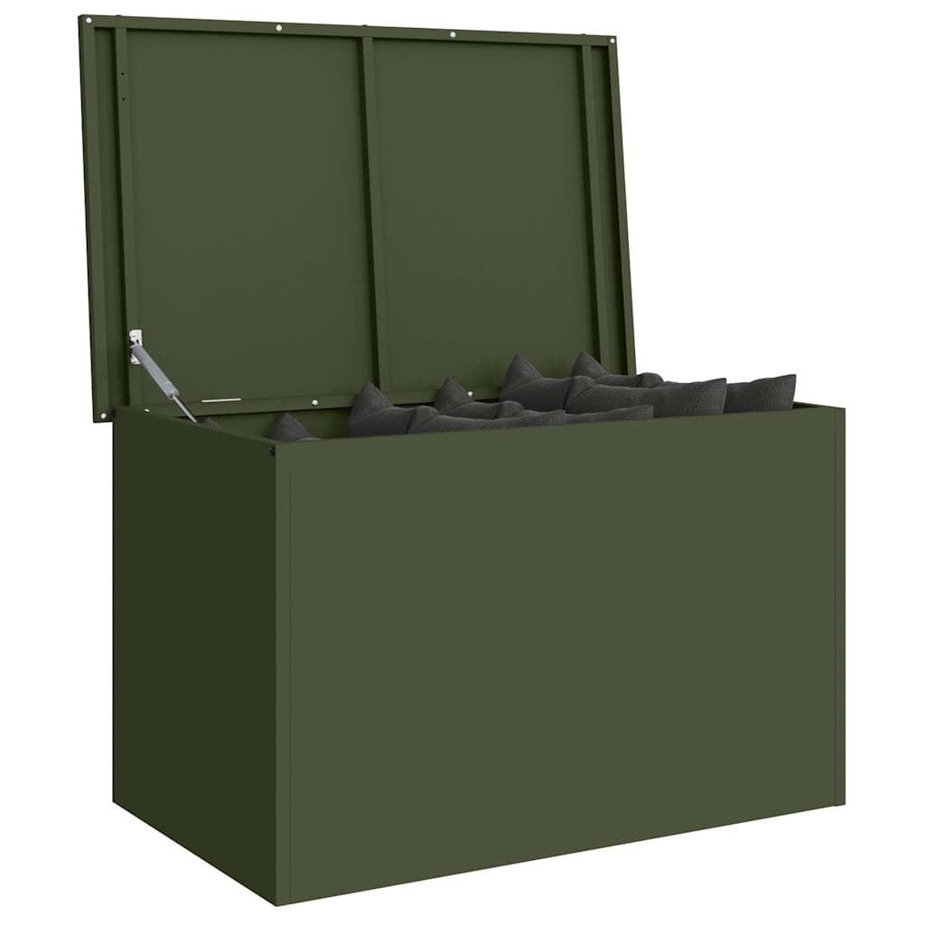 Außenlagerbox Olivgrün 80 x 50.5 x 50 cm Kaltgewalzter Stahl