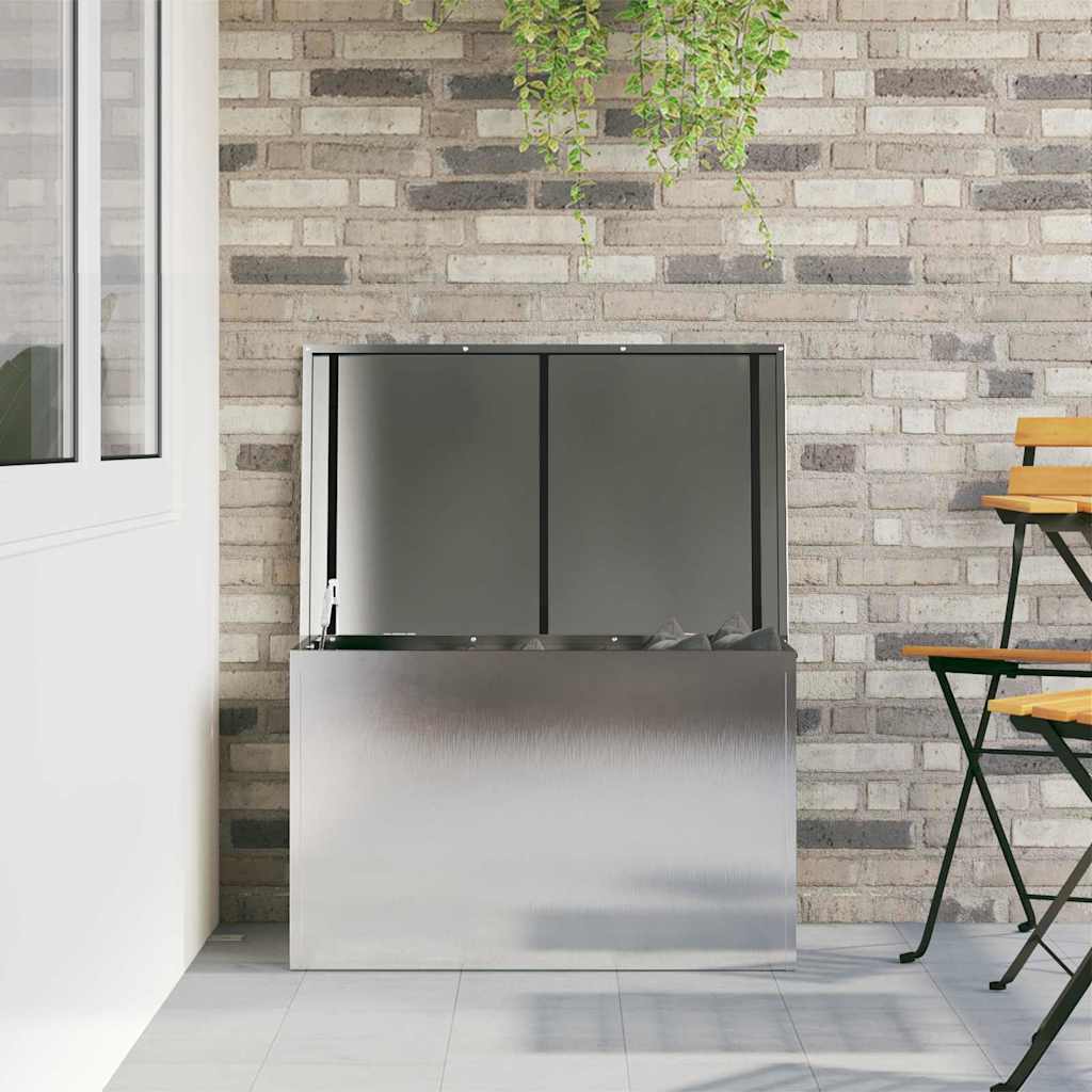 Außenlagerbox mit Speicher Silber 80 x 50.5 x 50 cm Edelstahl