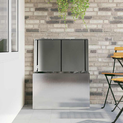 Außenlagerbox mit Speicher Silber 80 x 50.5 x 50 cm Edelstahl