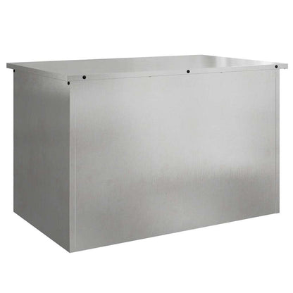 Außenlagerbox mit Speicher Silber 80 x 50.5 x 50 cm Edelstahl