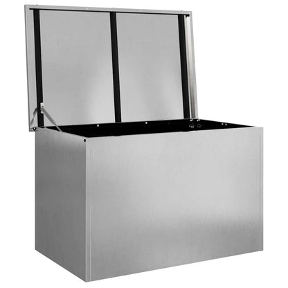 Außenlagerbox mit Speicher Silber 80 x 50.5 x 50 cm Edelstahl