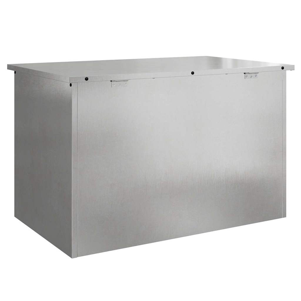 Außenlagerbox mit Speicher Silber 80 x 50.5 x 50 cm Edelstahl