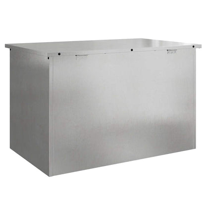 Außenlagerbox mit Speicher Silber 80 x 50.5 x 50 cm Edelstahl